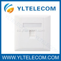 Tipo de pared cara placas RJ45 módulo solo puerto 1 puerto 86 * 86MM 86